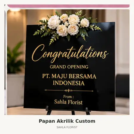 Papan Bunga Akrilik Demak